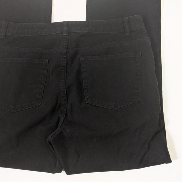 Chaps | Straight Leg Mid Rise Black Jeans - Picture 4 of 8